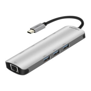CABLETIME docking station CT-CMHD91, 9 θυρών, USB-C σύνδεση, 4K, 100W, γκρι | Συνοδευτικά PC | elabstore.gr