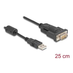 DELOCK αντάπορας USB σε RS-232 64276, 460.8Kbps, 0.25m, μαύρος | Καλώδια - Αντάπτορες | elabstore.gr