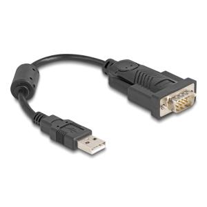 DELOCK αντάπορας USB σε RS-232 64276, 460.8Kbps, 0.25m, μαύρος | Καλώδια - Αντάπτορες | elabstore.gr