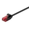 GOOBAY καλώδιο δικτύου 71548, CAT 6 U/UTP, slim, copper, 250MHz, 0.25m, μαύρο | Καλώδια - Αντάπτορες | elabstore.gr