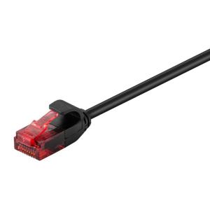 GOOBAY καλώδιο δικτύου 71548, CAT 6 U/UTP, slim, copper, 250MHz, 0.25m, μαύρο | Καλώδια - Αντάπτορες | elabstore.gr