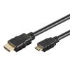 GOOBAY καλώδιο mini HDMI σε HDMI 74082 με Ethernet, 4K/60Hz, 18 Gbps, 1.5m, μαύρο | Καλώδια - Αντάπτορες | elabstore.gr