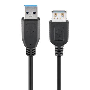GOOBAY καλώδιο προέκτασης USB 74149, 5Gbps, USB 3.0, 15W, 2m, μαύρο | Καλώδια - Αντάπτορες | elabstore.gr