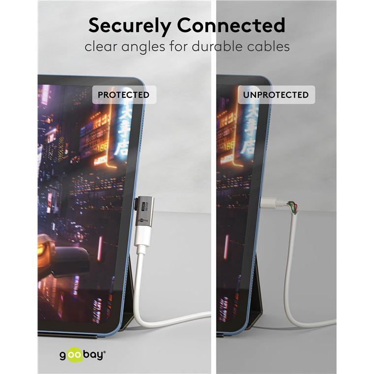 GOOBAY αντάπτορας USB-C 74441, γωνιακός 90°, USB4, 240W, 40Gbps, 8K, γκρι | eLabstore.gr GOOBAY αντάπτορας USB-C 74441, γωνιακός 90°, USB4, 240W, 40Gbps, 8K, γκρι | Καλώδια - Αντάπτορες | elabstore.gr