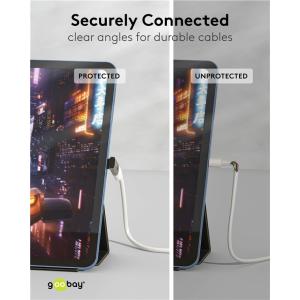 GOOBAY αντάπτορας USB-C 74442, γωνιακός 90°, USB4, 240W, 40Gbps, 8K, γκρι | Καλώδια - Αντάπτορες | elabstore.gr