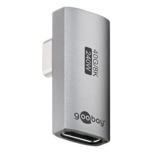 GOOBAY αντάπτορας USB-C 74443, γωνιακός 90°, USB4, 240W, 40Gbps, 8K, γκρι | Καλώδια - Αντάπτορες | elabstore.gr