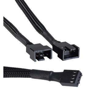 POWERTECH καλώδιο 4-pin pwm σε 2x 4-pin pwm CAB-W048, 0.15m, μαύρο | Καλώδια - Αντάπτορες | elabstore.gr