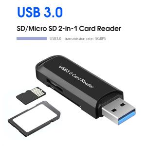 CABLETIME card reader CT-AMCD2-PB για SD & micro SD, USB 3.0, 5Gbps, μαύρο | Συνοδευτικά PC | elabstore.gr