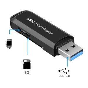 CABLETIME card reader CT-AMCD2-PB για SD & micro SD, USB 3.0, 5Gbps, μαύρο | Συνοδευτικά PC | elabstore.gr