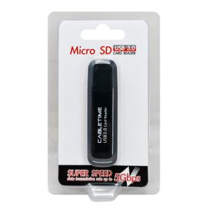 CABLETIME card reader CT-AMCD2-PB για SD & micro SD, USB 3.0, 5Gbps, μαύρο | Συνοδευτικά PC | elabstore.gr