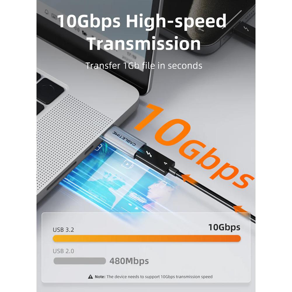 CABLETIME αντάπτορας USB-C σε USB CT-AMCF10-AG, 10Gbps, 15W, γκρι | eLabstore.gr CABLETIME αντάπτορας USB-C σε USB CT-AMCF10-AG, 10Gbps, 15W, γκρι | Καλώδια - Αντάπτορες | elabstore.gr