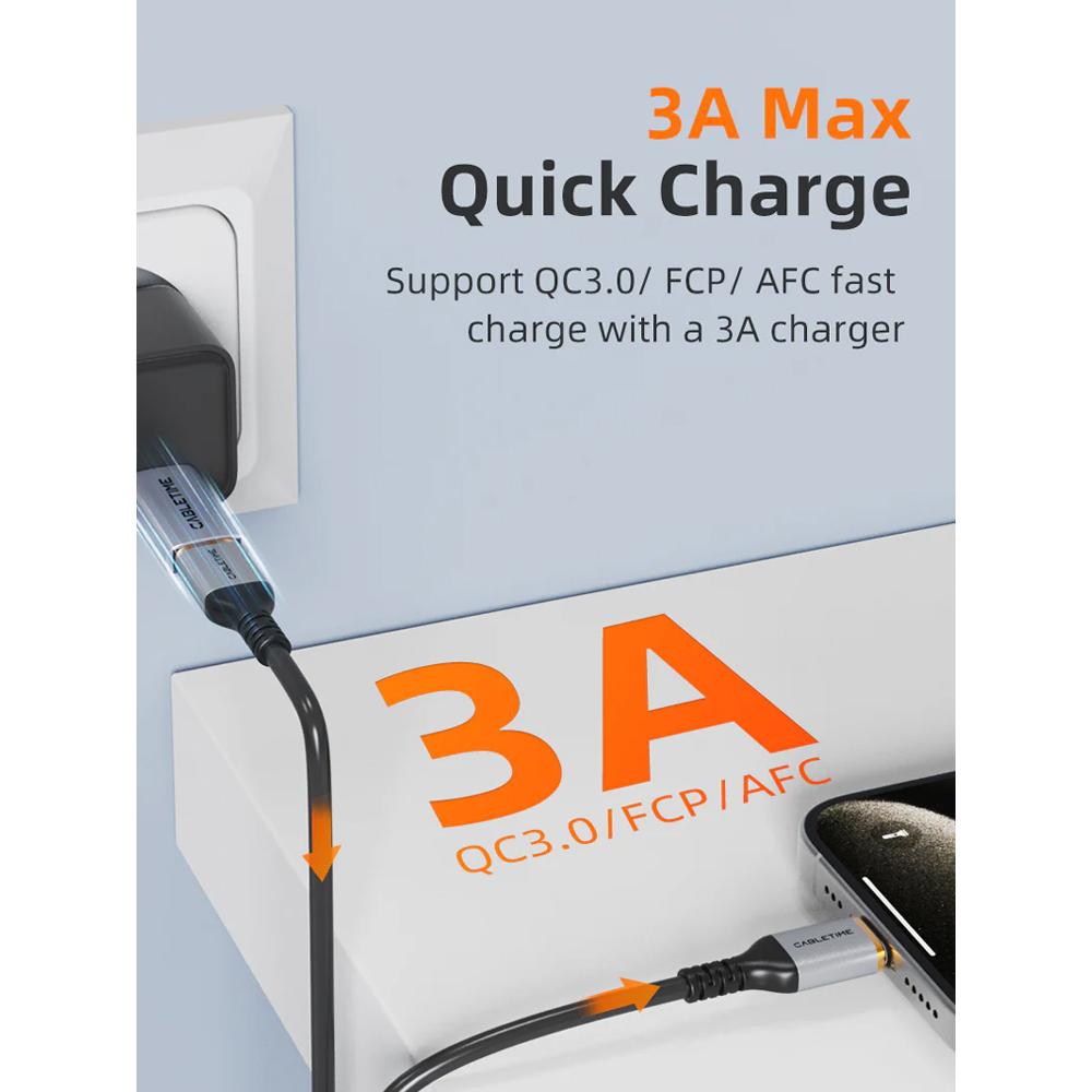 CABLETIME αντάπτορας USB-C σε USB CT-AMCF10-AG, 10Gbps, 15W, γκρι | eLabstore.gr CABLETIME αντάπτορας USB-C σε USB CT-AMCF10-AG, 10Gbps, 15W, γκρι | Καλώδια - Αντάπτορες | elabstore.gr