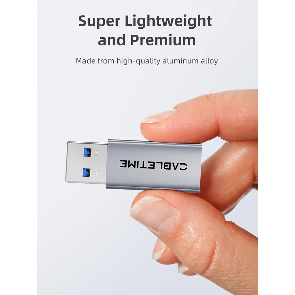 CABLETIME αντάπτορας USB-C σε USB CT-AMCF10-AG, 10Gbps, 15W, γκρι | eLabstore.gr CABLETIME αντάπτορας USB-C σε USB CT-AMCF10-AG, 10Gbps, 15W, γκρι - Image 6
