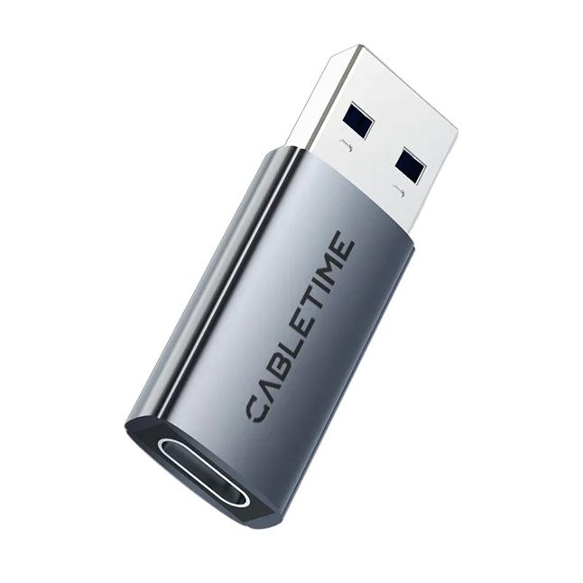 CABLETIME αντάπτορας USB-C σε USB CT-AMCF10-AG, 10Gbps, 15W, γκρι | eLabstore.gr CABLETIME αντάπτορας USB-C σε USB CT-AMCF10-AG, 10Gbps, 15W, γκρι | Καλώδια - Αντάπτορες | elabstore.gr