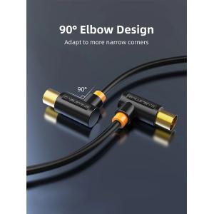 CABLETIME καλώδιο κεραίας CT-AV101-10, γωνιακό 90°, 75 Ohm, 1m, μαύρο | Καλώδια - Αντάπτορες | elabstore.gr