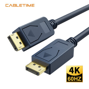 CABLETIME καλώδιο DisplayPort CT-01G, 4K/60Hz, 18 Gbps, 1m, μπλε | Καλώδια - Αντάπτορες | elabstore.gr