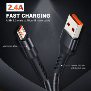 CABLETIME καλώδιο micro USB σε USB CT-P05, 12W, 480Mbps, 1m, μαύρο | Καλώδια - Αντάπτορες | elabstore.gr