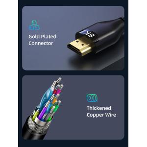 CABLETIME καλώδιο HDMI 2.1 CT-HM8K με Ethernet, 8K/60Hz, 48 Gbps, 1m, μαύρο | Καλώδια - Αντάπτορες | elabstore.gr