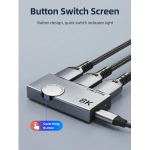 CABLETIME HDMI switch CT-HS8K2-AG, 2 σε 1, 8K/60Hz, 4K/120Hz, γκρι | eLabstore.gr CABLETIME HDMI switch CT-HS8K2-AG, 2 σε 1, 8K/60Hz, 4K/120Hz, γκρι | Καλώδια - Αντάπτορες | elabstore.gr