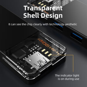 CABLETIME USB hub CT-HUBT5-PB, 4x θυρών, 10Gbps, USB/USB-C σύνδεση, μαύρο | Συνοδευτικά PC | elabstore.gr