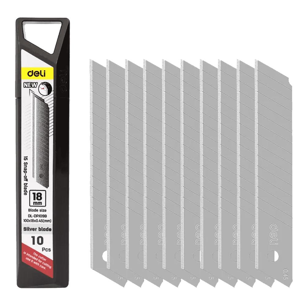 DELI ανταλλακτικές λεπίδες DL-DPJ09B για κοπίδι, 18mm, 10τμχ | eLabstore.gr DELI ανταλλακτικές λεπίδες DL-DPJ09B για κοπίδι, 18mm, 10τμχ | Εργαλεία | elabstore.gr