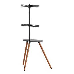 BRATECK βάση δαπέδου FS28-44F-04 για τηλεόραση 43-65" έως 35kg, με ράφι | Εικόνα & Ήχος | elabstore.gr