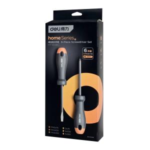 DELI σετ κατσαβίδια HT1006C, 3x ίσια & 3x σταυρωτά, μαγνητικά, 6τμχ | Εργαλεία | elabstore.gr