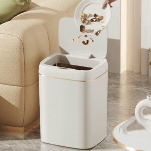 HOME USE κάδος απορριμμάτων HUH-0188, αυτόματο άνοιγμα, 13lt, λευκός | Οικιακός εξοπλισμός | elabstore.gr