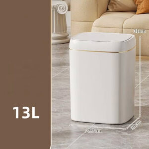 HOME USE κάδος απορριμμάτων HUH-0188, αυτόματο άνοιγμα, 13lt, λευκός | Οικιακός εξοπλισμός | elabstore.gr