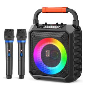 JYX φορητό ηχείο T17-T με 2x μικρόφωνα, 15W, 3000mah, LED, μαύρο | Εικόνα & Ήχος | elabstore.gr