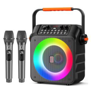 JYX φορητό ηχείο T21-T με 2x μικρόφωνα, 18W, 3000mah, LED, μαύρο | Εικόνα & Ήχος | elabstore.gr