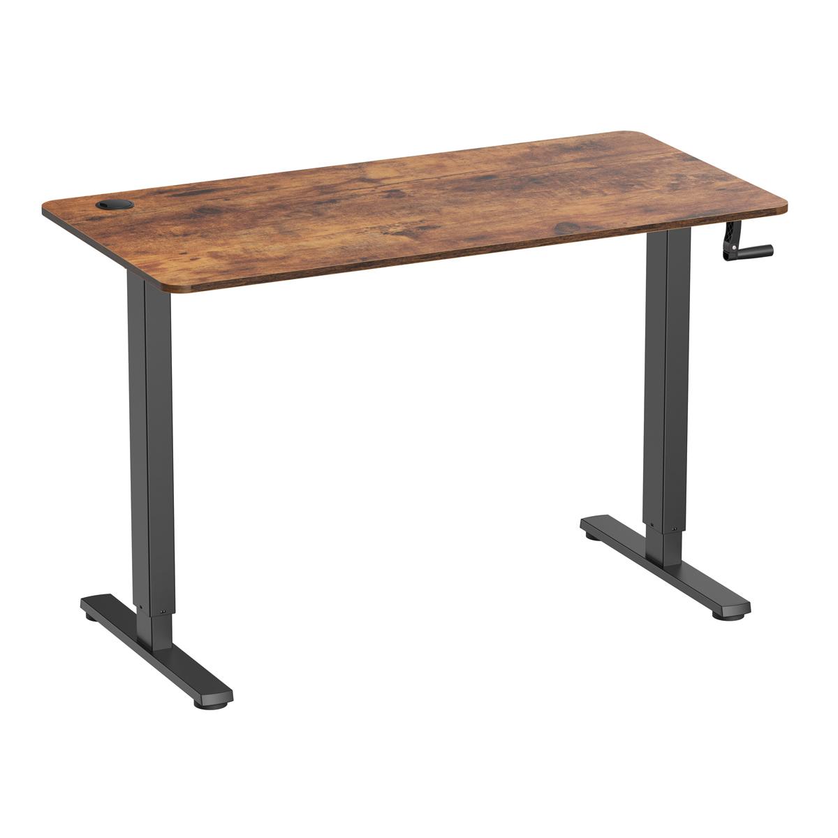 BRATECK γραφείο N12-22RE-B με ρυθμιζόμενο ύψος, 120x60x72~114cm, μαύρο/καφέ ξύλινο | eLabstore.gr BRATECK γραφείο N12-22RE-B με ρυθμιζόμενο ύψος, 120x60x72~114cm, μαύρο/καφέ ξύλινο | Αναλώσιμα - Είδη Γραφείου | elabstore.gr