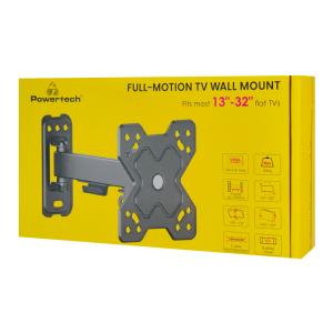 POWERTECH επιτοίχια βάση PT-1277 για τηλεόραση 13-32", full motion, 20kg | Εικόνα & Ήχος | elabstore.gr