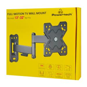 POWERTECH επιτοίχια βάση PT-1278 για τηλεόραση 13-32", full motion, 20kg | Εικόνα & Ήχος | elabstore.gr