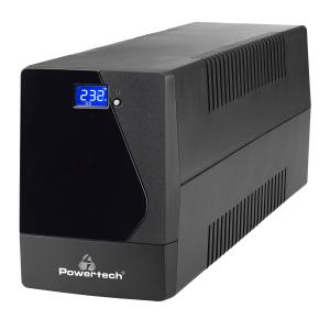POWERTECH UPS Line Interactive PT-1800LCD με οθόνη, 1800VA, 1080W, 4x Schuko, 2x RJ45/RJ11, USB Type B | Τροφοδοσία Ρεύματος | elabstore.gr