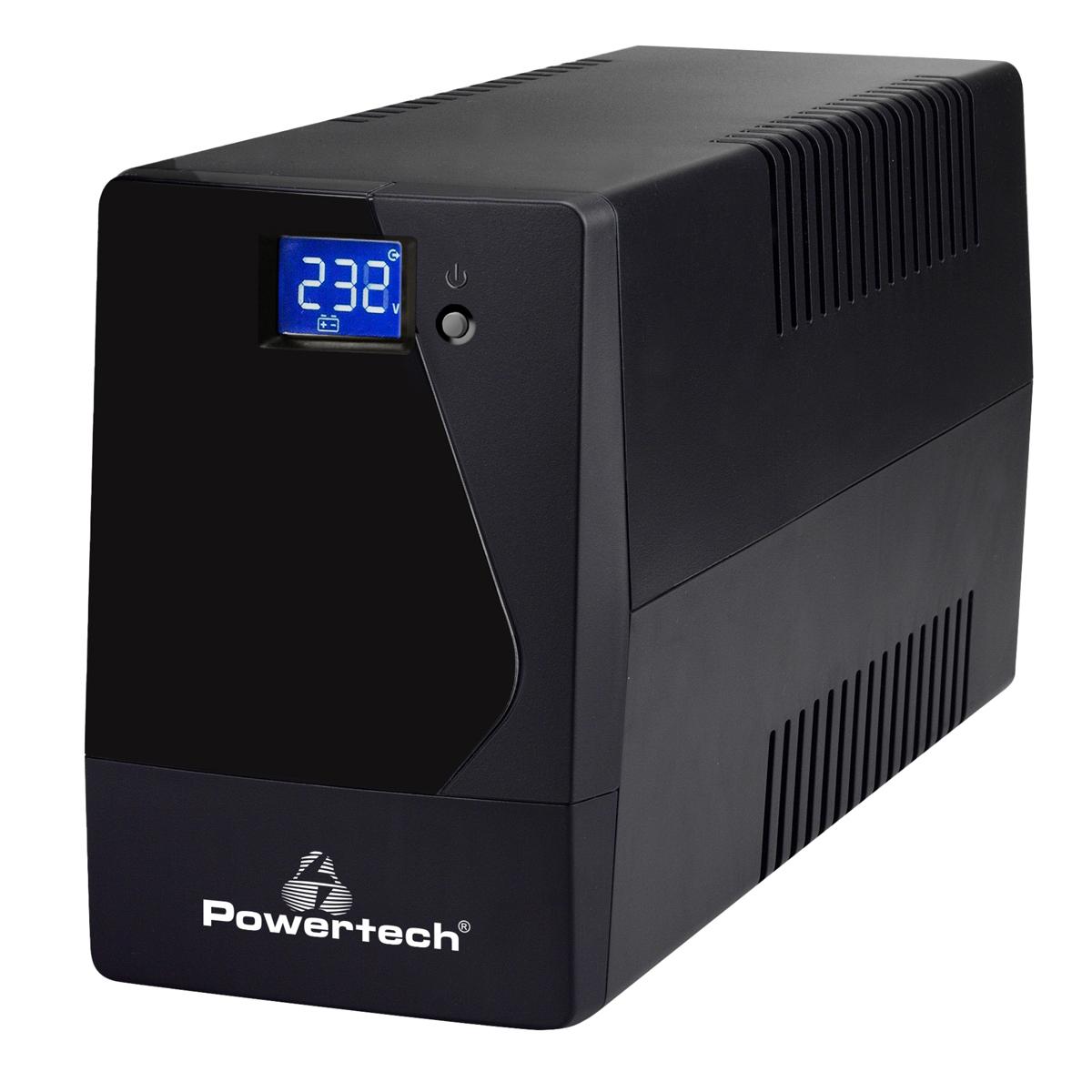POWERTECH UPS Line Interactive PT-850LCD με οθόνη, 850VA, 510W, 2x Schuko, 2x RJ45/RJ11 | eLabstore.gr POWERTECH UPS Line Interactive PT-850LCD με οθόνη, 850VA, 510W, 2x Schuko, 2x RJ45/RJ11 | Τροφοδοσία Ρεύματος | elabstore.gr