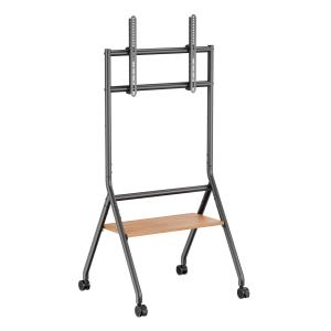 BRATECK βάση δαπέδου TTF13E-46FW για τηλεόραση 37-86" έως 80kg, με ράφι & ροδάκια | Εικόνα & Ήχος | elabstore.gr