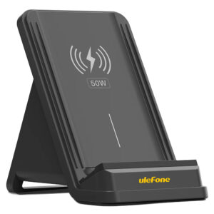 ULEFONE ασύρματος φορτιστής & βάση smartphone WCS01, 50W, μαύρος | Αξεσουάρ κινητών | elabstore.gr