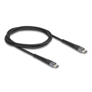 DELOCK καλώδιο USB-C 81124, 60W, 480Mbps, 1m, μαύρο | Καλώδια - Αντάπτορες | elabstore.gr