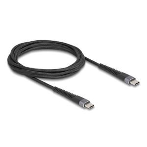DELOCK καλώδιο USB-C 81125, 60W, 480Mbps, 2m, μαύρο | Καλώδια - Αντάπτορες | elabstore.gr