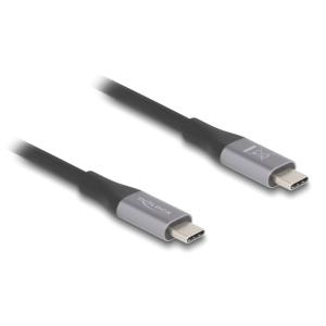 DELOCK καλώδιο USB-C 81191, 240W, 40 Gbps, 8K, 1m, E-Marker, μαύρο | Καλώδια - Αντάπτορες | elabstore.gr