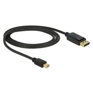 DELOCK καλώδιο mini DisplayPort σε DisplayPort 82698, 4K/60Hz, 21.6 Gbps, 1m, μαύρο | Καλώδια - Αντάπτορες | elabstore.gr