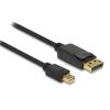 DELOCK καλώδιο mini DisplayPort σε DisplayPort 82698, 4K/60Hz, 21.6 Gbps, 1m, μαύρο | Καλώδια - Αντάπτορες | elabstore.gr
