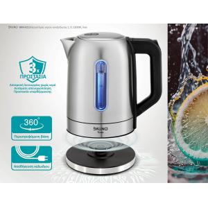 BRUNO BRN-0213 Βραστήρας νερού ανοξείδωτος 1.7L 2200W, Inox | Ηλεκτρικές συσκευές | elabstore.gr