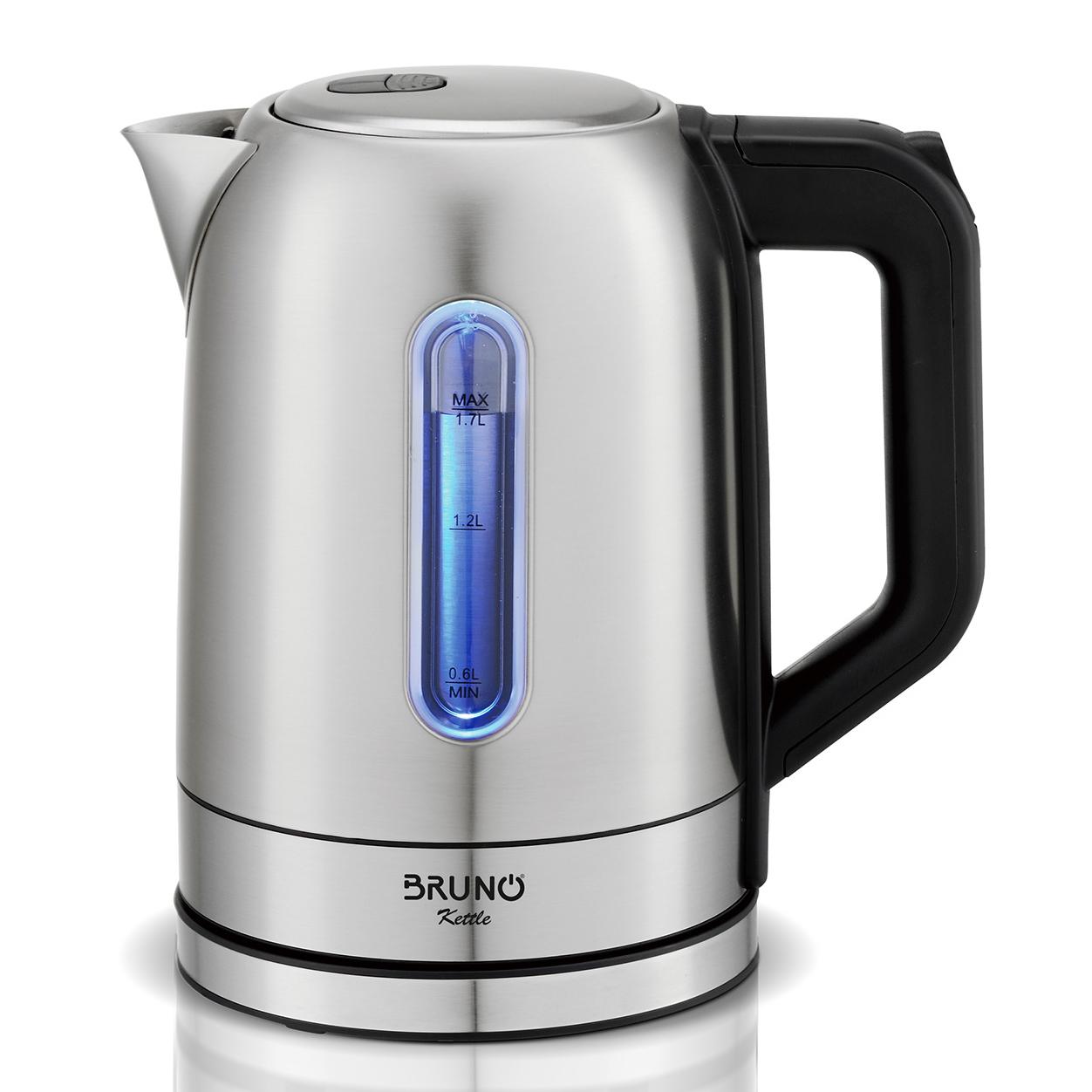 BRUNO BRN-0213 Βραστήρας νερού ανοξείδωτος 1.7L 2200W, Inox | Ηλεκτρικές συσκευές | elabstore.gr