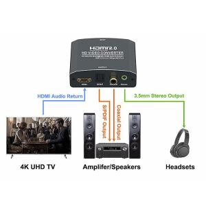 POWERTECH HDMI audio extractor CAB-H181, 4K/60Hz, γκρι | Καλώδια - Αντάπτορες | elabstore.gr