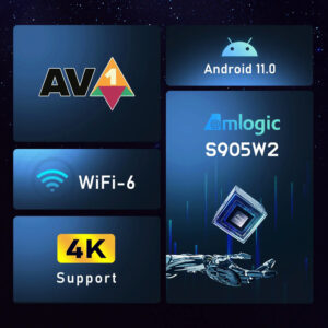 H96 TV Box Μax W2, 4K, S905W2, 2/16GB, WiFi 6, Bluetooth, Android 11 | Εικόνα & Ήχος | elabstore.gr