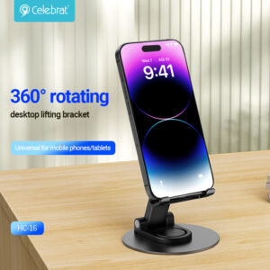 CELEBRAT βάση smartphone/tablet HC-16, foldable, μαύρη | Αξεσουάρ κινητών | elabstore.gr