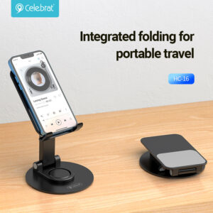 CELEBRAT βάση smartphone/tablet HC-16, foldable, μαύρη | Αξεσουάρ κινητών | elabstore.gr