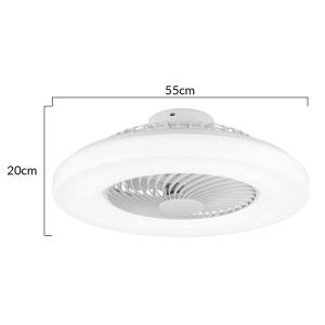 POWERTECH smart ανεμιστήρας οροφής HLL-0172 με LED φως, 25W, Φ55x20cm, λευκός | Φωτισμός | elabstore.gr